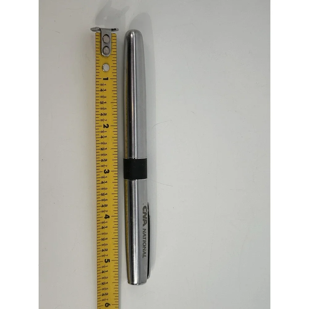 Vintage Polished Silver Advertising Pen CNA National
